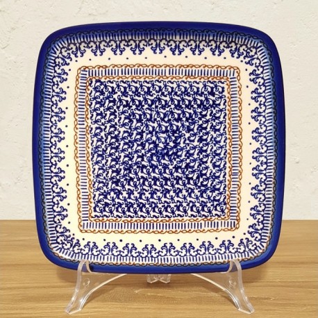 ポーリッシュポタリー VENA スクエアプレート 20cm V205-C014