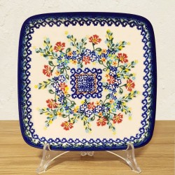 ポーリッシュポタリー VENA スクエアプレート 20cm V205-U276