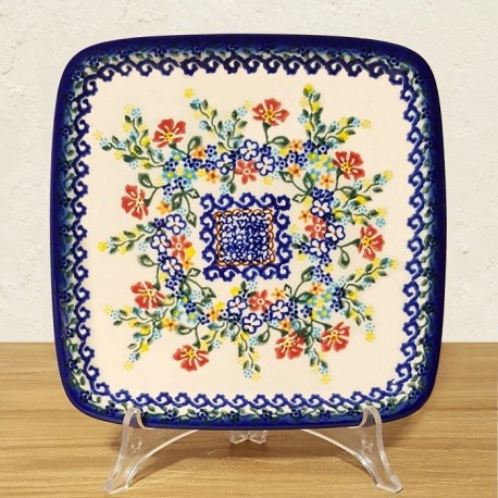 ポーリッシュポタリー VENA スクエアプレート 20cm V205-U276