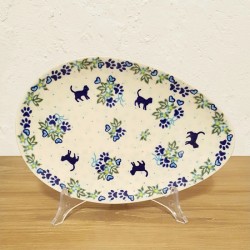 ポーリッシュポタリー VENA たまご型プレート 25cm V191-U120