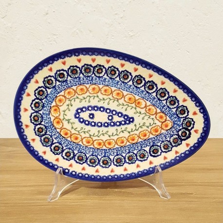 ポーリッシュポタリー VENA たまご型プレート 25cm V191-U283