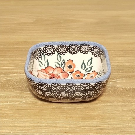 ポーリッシュポタリー WIZA スクエアミニボウル 8cm W161-168A