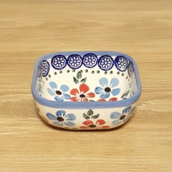 ポーリッシュポタリー WIZA スクエアミニボウル 8cm W161-166