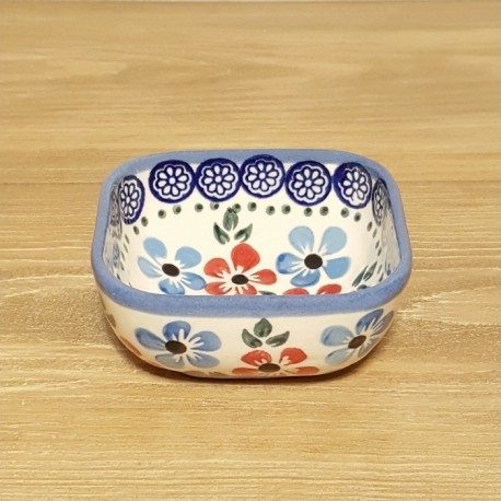 ポーリッシュポタリー WIZA スクエアミニボウル 8cm W161-166