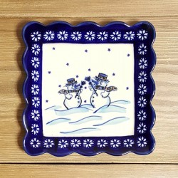 ポーリッシュポタリー BOLESLAWIEC スクエアプレート 16cm GU1610-476A