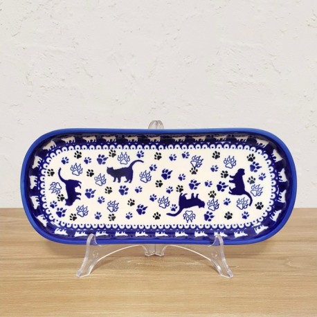 ポーリッシュポタリー DALIA オーバルロングプレート 27cm DT27-U240KOT