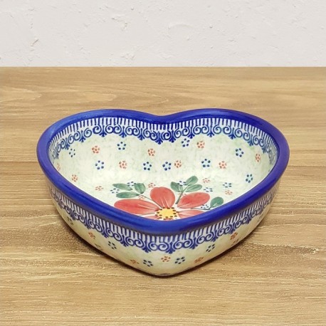 ポーリッシュポタリー VENA ハートボウル 14.5cm V175-U070