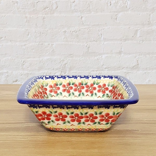 ポーリッシュポタリー VENA 正方形ボウル16cm V223-U068