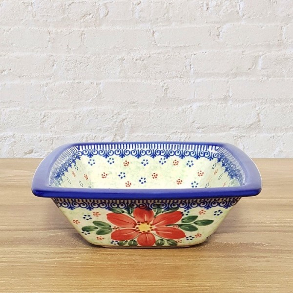 ポーリッシュポタリー VENA 正方形ボウル16cm V223-U070