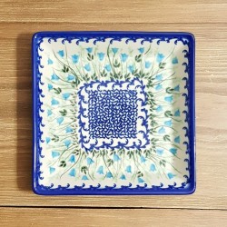 ポーリッシュポタリー VENA スクエアプレート16cm V401-U456