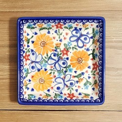 ポーリッシュポタリー VENA スクエアプレート16cm V401-A103