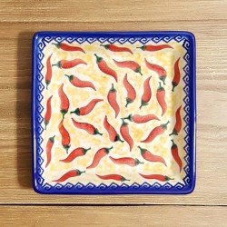 ポーリッシュポタリー VENA スクエアプレート16cm V401-U117