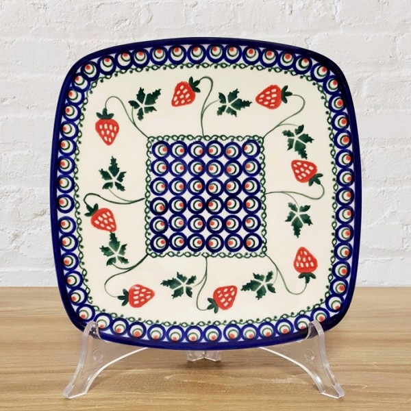 ポーリッシュポタリー MILLENA スクエアプレート 18cm M407-B34