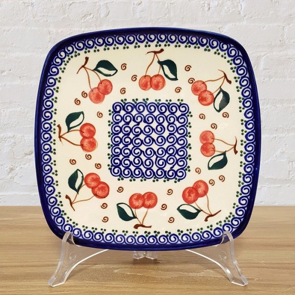 ポーリッシュポタリー MILLENA スクエアプレート 18cm M407-0123