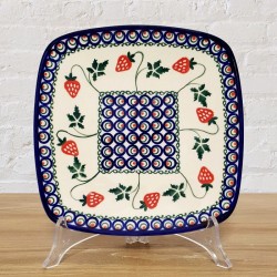 ポーリッシュポタリー MILLENA スクエアプレート 18cm M407-B34