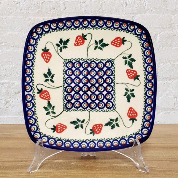 ポーリッシュポタリー MILLENA スクエアプレート 18cm M407-B34