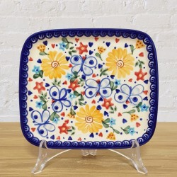 ポーリッシュポタリー VENA スクエアプレート18cm V173-A103