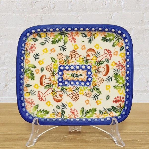 ポーリッシュポタリー VENA スクエアプレート18cm V173-U486