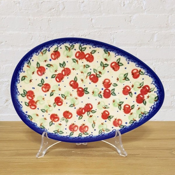 ポーリッシュポタリー VENA たまご型プレート 25cm V191-U093