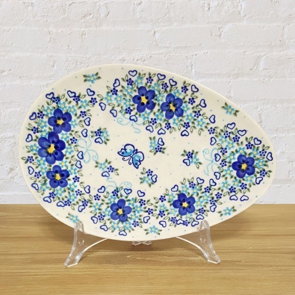 ポーリッシュポタリー VENA たまご型プレート 25cm V191-U429