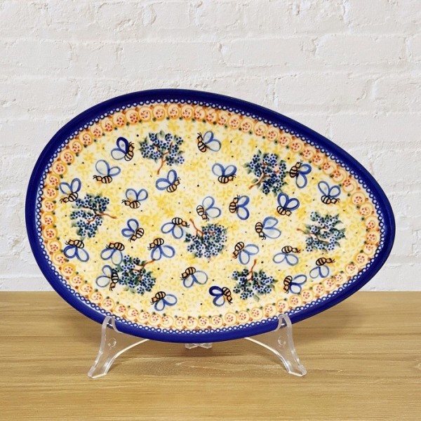 ポーリッシュポタリー VENA たまご型プレート 25cm V191-A007