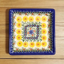 ポーリッシュポタリー VENA スクエアプレート16cm V401-U447