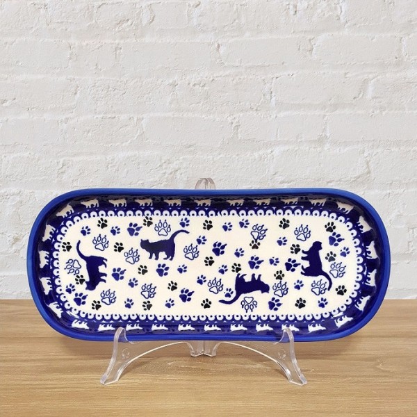 ポーリッシュポタリー DALIA オーバルロングプレート 27cm DT27-U240KOT