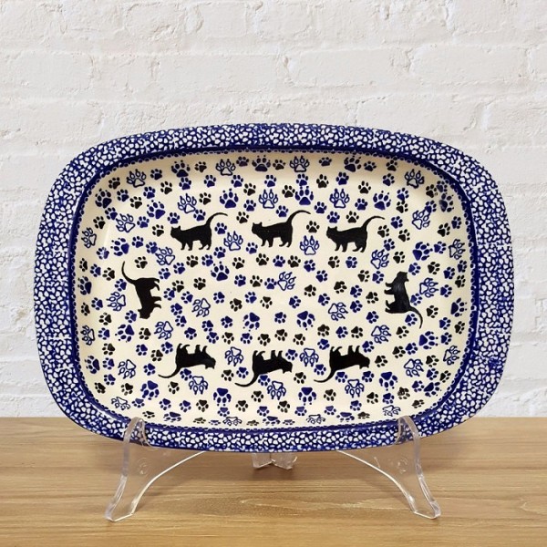 ポーリッシュポタリー IRENA スクエアサービングプレート 28cm P283-KOT