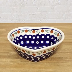 ポーリッシュポタリー BOLESLAWIEC のハートボウル 16cm GU860-41