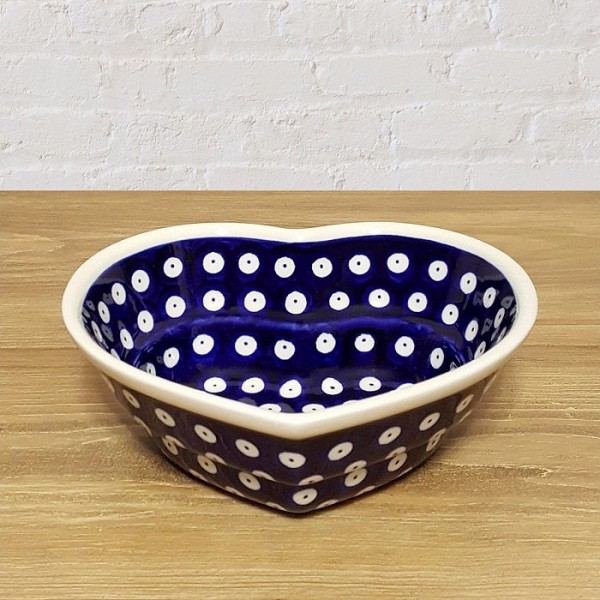 ポーリッシュポタリー BOLESLAWIEC のハートボウル 16cm GU860-42