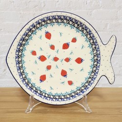 ポーリッシュポタリー CERAMIKA ARTYSTYCZNA お魚型のお皿 24.5cm CA36-2718X