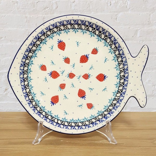 ポーリッシュポタリー CERAMIKA ARTYSTYCZNA お魚型のお皿 24.5cm CA36-2718X