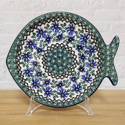 ポーリッシュポタリー CERAMIKA ARTYSTYCZNA お魚型のお皿 24.5cm CA36-976X