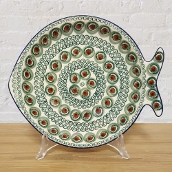 ポーリッシュポタリー CERAMIKA ARTYSTYCZNA お魚型のお皿 24.5cm CA36-1264X