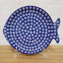 ポーリッシュポタリー CERAMIKA ARTYSTYCZNA お魚型のお皿 24.5cm CA36-2112X