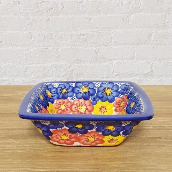 ポーリッシュポタリー VENA 正方形ボウル16cm V223-U540