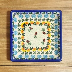 ポーリッシュポタリー VENA スクエアプレート16cm V401-U710