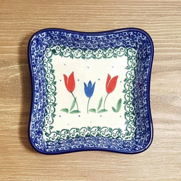 ポーリッシュポタリー CERAMIKA ARTYSTYCZNA スクエア ボウル 11.5cm CA630-101X