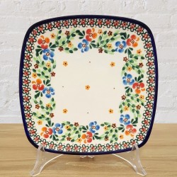 ポーリッシュポタリー MILLENA スクエアプレート 18cm M407-B1