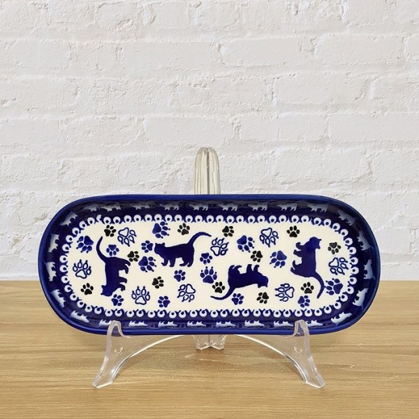 ポーリッシュポタリー DALIA オーバルロングプレート 23cm DT27-U240