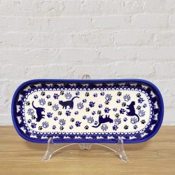 ポーリッシュポタリー DALIA オーバルロングプレート 27cm DT27-U240