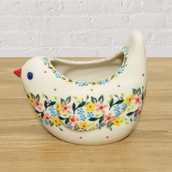 ポーリッシュポタリー VENA の小鳥型の容器 480ml V562-C119