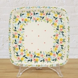 ポーリッシュポタリー VENA スクエアプレート 20cm V205-C119