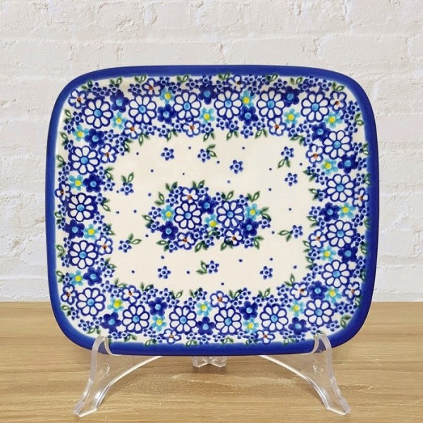 ポーリッシュポタリー VENA スクエアプレート18cm  V173-U453