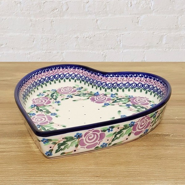 ポーリッシュポタリー MILLENA ハート型ｸﾞﾗﾀﾝ皿21cm M1125-U27V