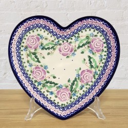 ポーリッシュポタリー MILLENA のハート型のプレート21cm M440-U27V