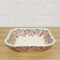 ポーリッシュポタリー VENA 正方形ボウル18cm V390-U422