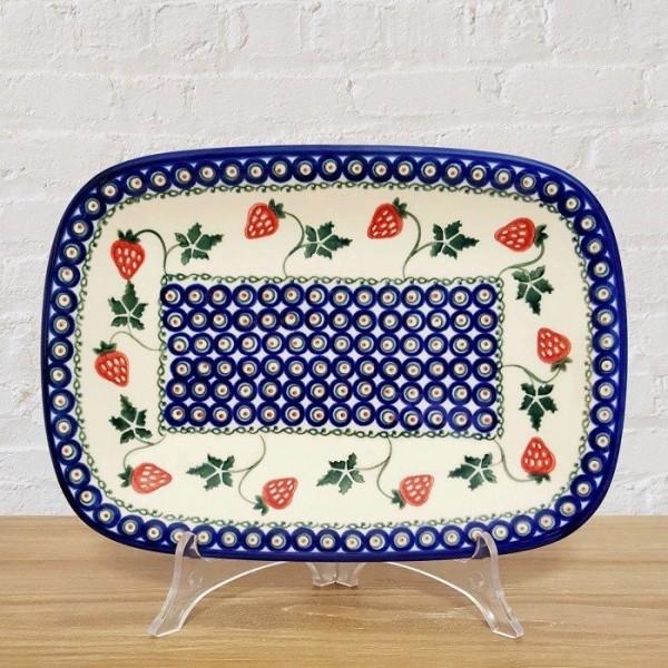 ポーリッシュポタリー MILLENA スクエアサービングプレート 24.5cm M1203-B34