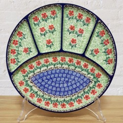 ポーリッシュポタリー CERAMIKA ARTYSTYCZNA 仕切り皿26cm CA498-1916X