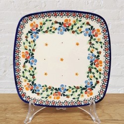 ポーリッシュポタリー MILLENA スクエアプレート 18cm M407-B1